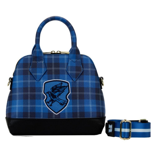 Loungefly Harry Potter Ravenclaw Patch Varsity Plaid Crossbody Bag