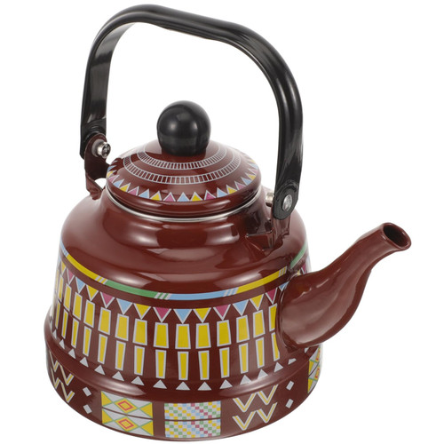 Abaodam Tea Pot Tea Kettle Hotel Teakettle Daily Use Coffee Kettle Thickened Water Kettle Stovetop Kettle Handheld Water Kettle Daily Use Water Kettle Enamel Teapot Ancient Clock