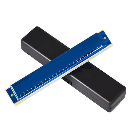 TEMKIN harmonica C Harmonica Beginner Adult 24 Hole Polyphonic Musical Instrument Harmonica (Color : Onecolor)