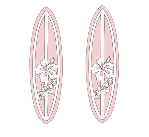 Pink Surfboard Vinyl Waterproof Sticker Decal Car Laptop Wall Window Bumper