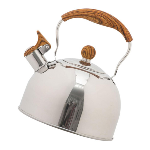 TIDTALEO Whistle Kettle Espresso Pot Tea Handle Kettle Induction Teapot Boiled Whistling Kettle Tea Heating Kettle Wood Handle Teapot Stove Teapot Gas Boiler Metal Stainless Steel Make Tea