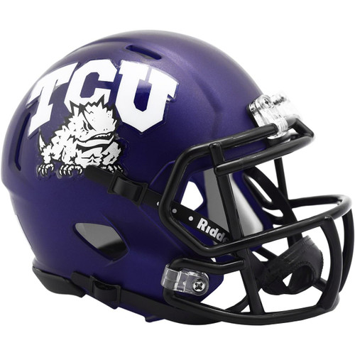TCU Horned Frogs Satin Purple NCAA Riddell Speed Mini Football Helmet