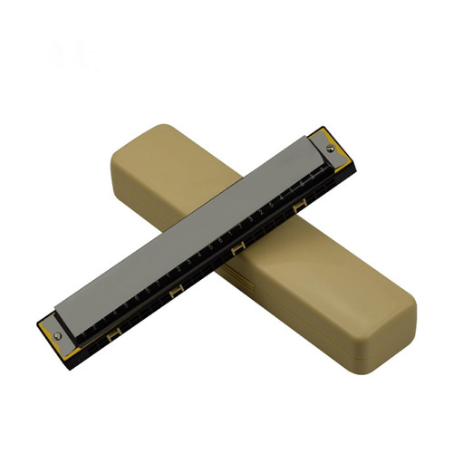 TEMKIN harmonica Harmonica 24 Hole Polyphonic C Tuned Adult Harmonica Beginner Entry Student Musical Instrument Harmonica (Color : Bk)