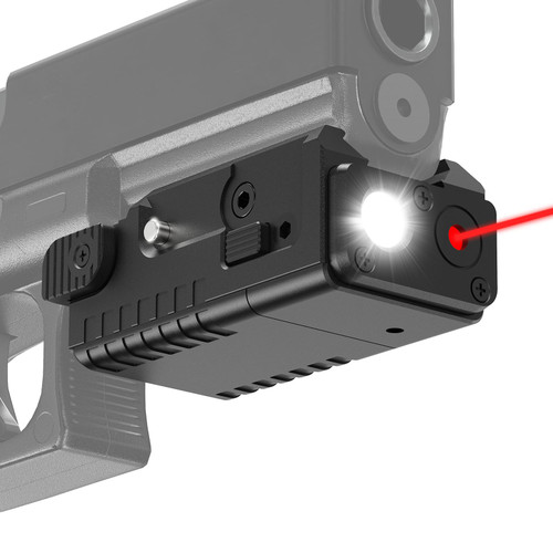 Feyachi 700 Lumen RED Laser Light Combo Pistol Light Gun Flashlight, Compact Pistol Flashlight and Tactical Flashlight for Shotgun, Pistol and Rifle with Picatinny Rail