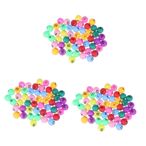 BESPORTBLE 150 Pieces Table Tennis Balls Pong Balls Multi Games Table Lottery Balls for Party Multicoloured Balls Number Child Beer