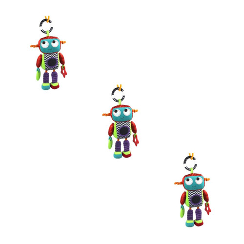 Totority 3pcs Stroller Plush Wind Chime New Born Gift Crib Toy Teething Rattle Toy Baby Car Rattle Car Seat Toy Toddler Teether Rattle Carseat Toys Infant Stroller Rattle Toys for Car Seat