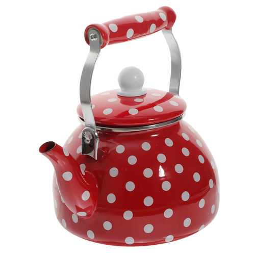 Enamel Kettle Enameled Teapot Turkish Teapot Stove Top Pour over Coffee Kettle Portable Tea Kettle Teapot for Stovetop Unbreakable Water Kettle Tea Pot Induction Cooker Decorate