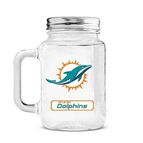 NFL Miami Dolphins 20oz Glass Mason Jar NFL Miami Dolphins 20oz Glass Mason Jar
