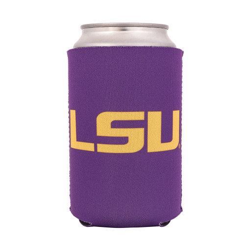 LSU Louisiana State University Can Insulator Beverage Cooler 1 Pack Foam Beverage Holder Tigers Geaux (1 Pack Can - Design A)