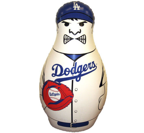 Fremont Die MLB Los Angeles Dodgers Bop Bag Inflatable Punching Bag, 40" Tall, 40" Tall, Team Colors
