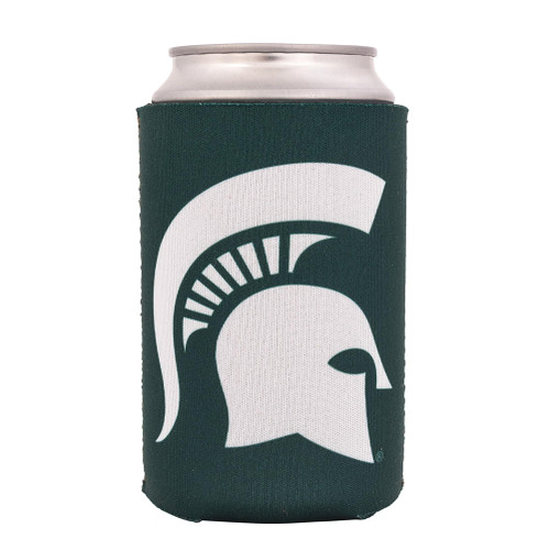 Michigan State University Can Insulator Beverage Cooler 1 Pack Foam Beverage Holder Spartans MSU (1 Pack Can - Design A)