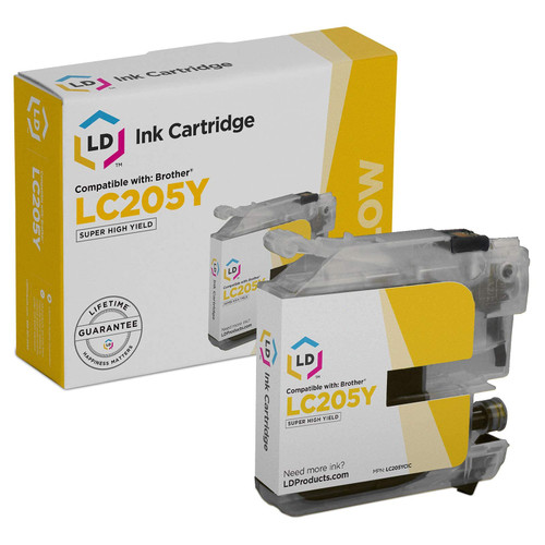 LD Compatible Ink Cartridge Printer Replacement for Brother LC205Y Super High Yield (Yellow) LD Compatible Ink Cartridge Printer Replacement for Brother LC205Y Super High Yield (Yellow)