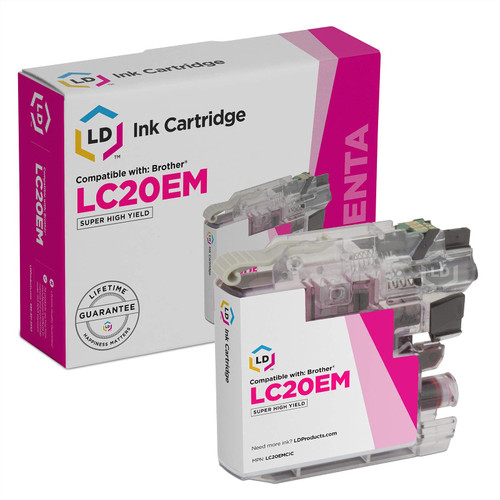 LD Compatible-Ink-Cartridge Replacement for Brother LC20EM Super High Yield (Magenta) LD Compatible-Ink-Cartridge Replacement for Brother LC20EM Super High Yield (Magenta)