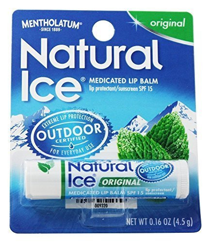 Mentholatum Natural Ice Lip Balm Original SPF 15 1 Each (Pack of 24)