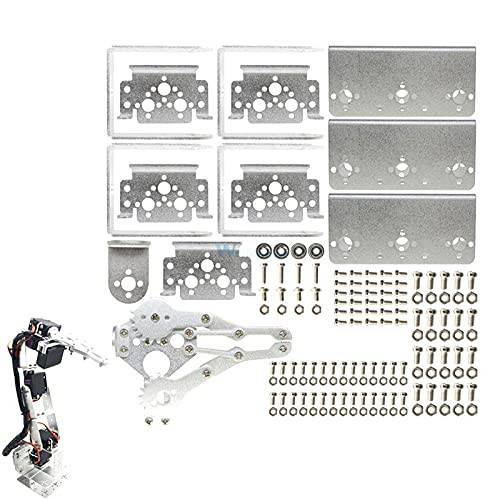 Manipulator ROT3U 6DOF Freedom Mechanical Robot Arm Three-Dimensional Rotation 6 Servo Motor Sillver Metal Gear for Arduino