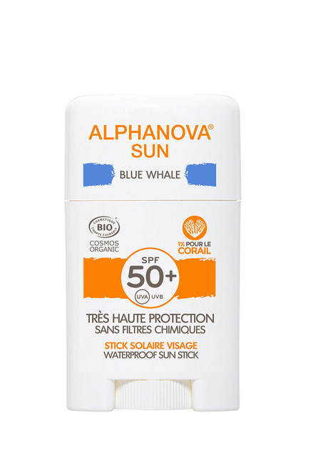 Alphanova Blue Whale Sun Stick Spf50+ Organic Sun Face 12g