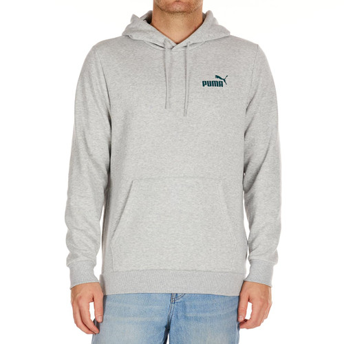 PUMA Men's Essentials Small Logo Hoodie Light Gray Heather L