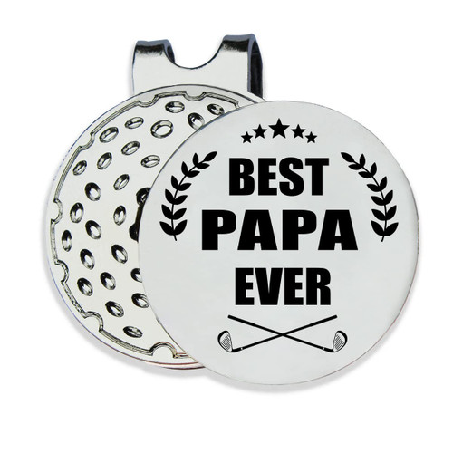 TSUYAWU Best Papa Ever Golf Ball Marker - Funny Golf Marker with Magnetic Hat Clip Golf Novelty Gift - Golf Accessories Gifts for Papa Grandpa Golf Lovers Golfer Men TSUYAWU Best Papa Ever Golf Ball Marker - Funny Golf Marker with Magnetic Hat Clip Golf Novelty Gift - Golf Accessories Gifts for Papa Grandpa Golf Lovers Golfer Men
