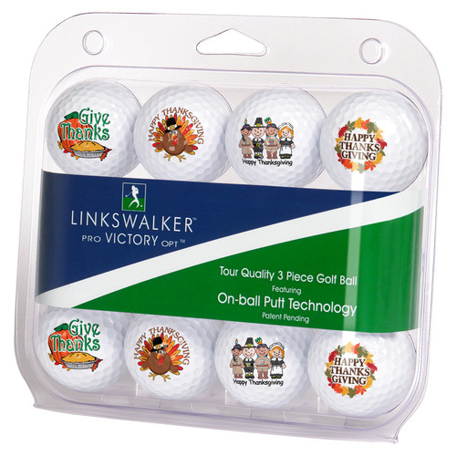 LinksWalker Thanksgiving Golf Ball Pack - 1 Dozen - ProVictory Opt 3-Piece Balls