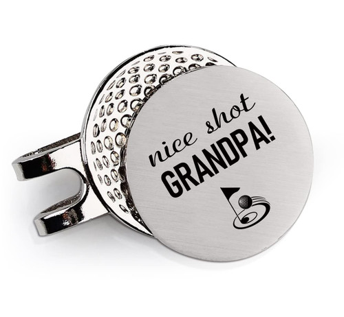 KTTGYRE Funny Stainless Steel Golf Ball Marker - Nice Shot Grandpa Golf Ball Marker with Hat Clip, Novelty Golfing Golf Accessories Gifts for Dad, Grandpa, Coworker, Golf Lovers KTTGYRE Funny Stainless Steel Golf Ball Marker - Nice Shot Grandpa Golf Ball Marker with Hat Clip, Novelty Golfing Golf Accessories Gifts for Dad, Grandpa, Coworker, Golf Lovers
