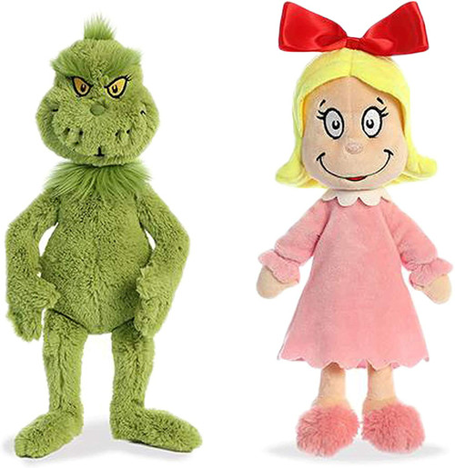 Aurora World Plush - Dr. Seuss The Grinch 18in with Dr. Seuss Cindy Lou Who 12in Aurora World Plush - Dr. Seuss The Grinch 18in with Dr. Seuss Cindy Lou Who 12in