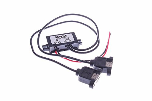 SMAKN Dc/dc Converter 12v Step Down to 5v/3a Power Supply Module DUAL-USB Female OUTPUT With Mounting holes