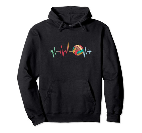 Volleyball Heartbeat Hoodie I Love Volleyball Teen Girls Volleyball Heartbeat Hoodie I Love Volleyball Teen Girls