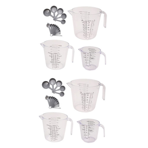Cabilock 40 Pcs Graduated Measuring Cup Liquid Measuring Cups Baking Measuring Cup Measuring Flour 2 Cup Measuring Cup Metal Spoons Metal Serving Spoons Mini Kitchen Tool Scale Plastic