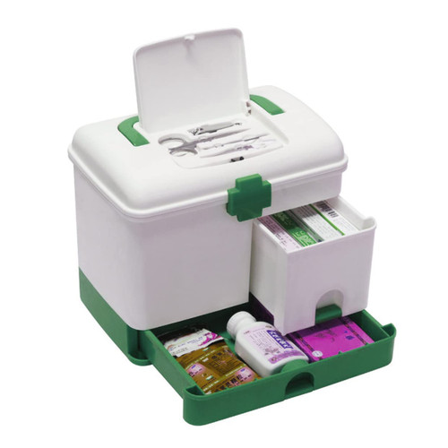 KALLORY First Aid Boxes Tea Container Pill Containers Kit Bag Emergency First Aid Kit Emergence Medicine Case First-aid Kit Organizer First Aid Kit Medicine Chest Portable