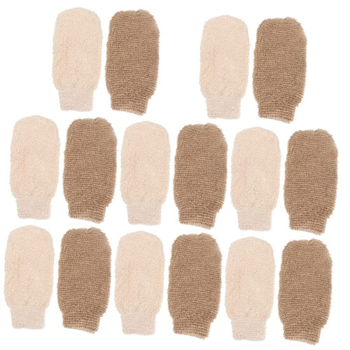 FRCOLOR 16 Pcs Bath Gloves Body Towels Body Scrub Mitt Body Srub Spa Massage Mitt Loofah Scrub Loofah Sponge Shower Exfoliating Bath Gloves Back Rub Gloves Rubbing Bath Gloves Mittens Bath