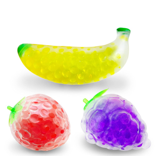 Stress Balls for Adults Fruit Stress Ball Set, Fidget Stretch Squeeze Ball Sensory Stress Relief Toy Fidget Squishy Mini Fruit Stress Balls Anxiety Relieve for ADHD OCD ADD and Autism