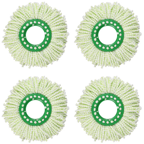 4 Pack Mop Head Replacement for Libman Tornado Spin Mop, Resuable Microfiber Mop Refill Head for Libman Tornado Spin Mop System, Easy to Replace, Machine Washable