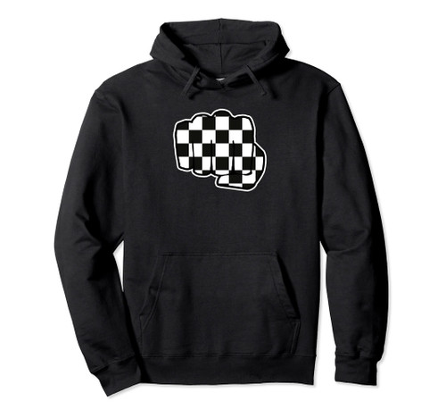 Checkerboard Checkered Fist Pullover Hoodie