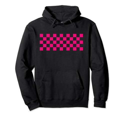 Checkered Pattern Checkerboard Check Car Racing Flag Pattern Pullover Hoodie