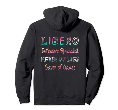 Funny Libero Volleyball Defensive Player Position Pullover Hoodie