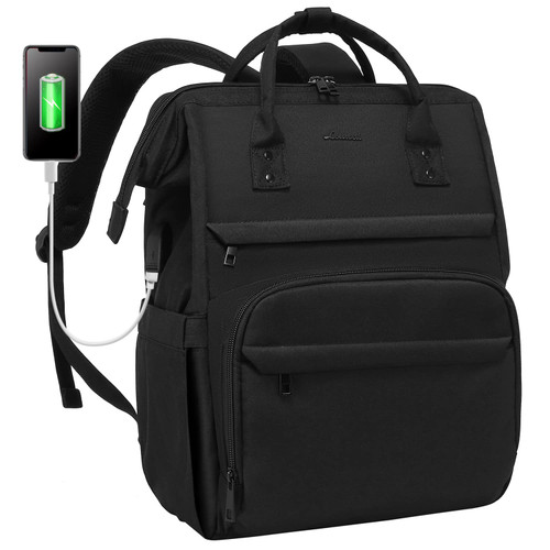 LOVEVOOK Laptop Backpack for Women, 14 Inch Nurse Teacher Backpack Work College Backpack Travel Bags Computer Laptop Bag Casual Daypack Purse, Black LOVEVOOK Laptop Backpack for Women, 14 Inch Nurse Teacher Backpack Work College Backpack Travel Bags Computer Laptop Bag Casual Daypack Purse, Black
