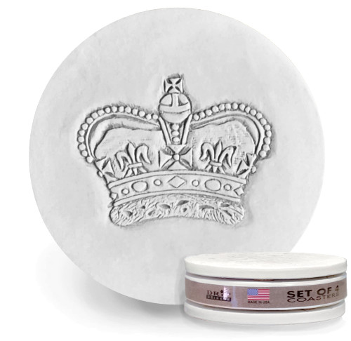 Crown Absorbent Drink Coaster set - Handmade by McCarter Coasters - 4.38 inch (4pc)