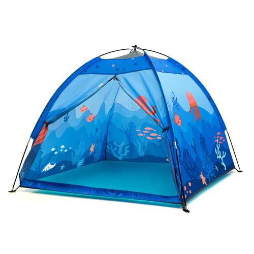 Undersea World Kids Play Tent Undersea World Tent for Kids, Kids Play Tent Foldable Pop Up Kids Tent Indoor Outdoor Party Undersea World Playhouse Tent Toy for Boys Girls-47 * 47 * 41 (Blue)