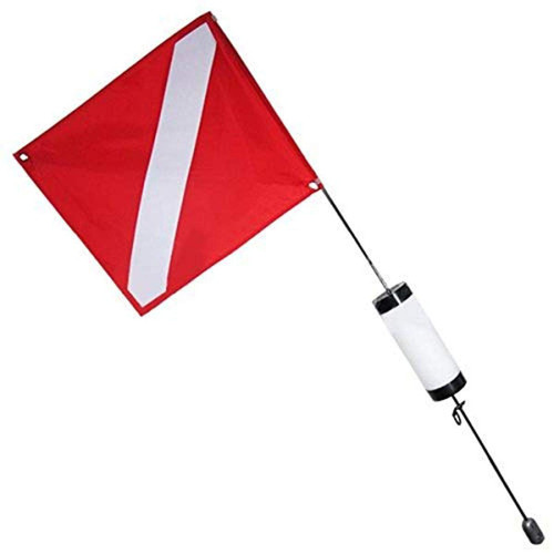 Scuba Choice Scuba Diving Spearfishing Free Dive Flag with Weight Float, 4', Large