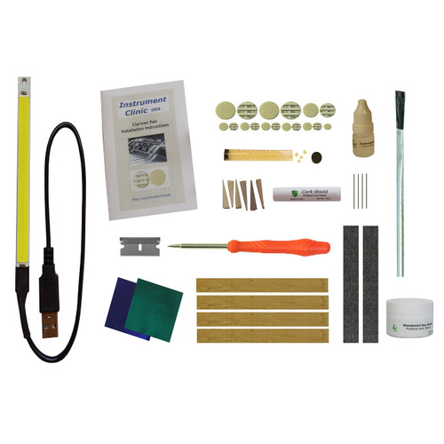 Instrument Clinic Clarinet Pad/Tenon Cork Kit, Set for Leblanc Clarinets