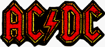 AC/DC Embroidered Logo Patch #19031 (AC/DC, ACDC, AC-DC)