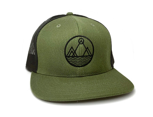 Black Lantern Hats for Women & Men - Trendy Mens Snapbacks, Trucker & Baseball Caps - Three Peaks - Adjustable Mesh Trucker Hat - Graphic Dad Hat, Gym Cap, Outdoor Aesthetic Headwear