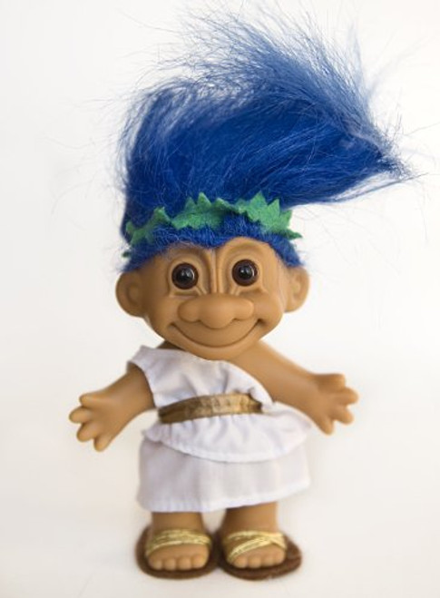 Russ Berrie My Lucky Toga 6" Troll Doll (Blue Hair)