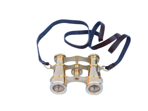 Hampton Nautical 3xglass-101 Scouts Solid Brass Binoculars 4" Nautical Home Decoration, 4"