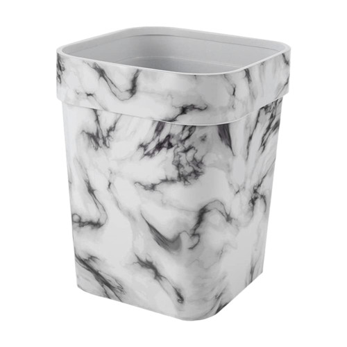 SEWACC Waste Basket Waste Basket Trash Can Wastebasket Square Waste Bin Plastic Trash Bin Rustic Farmhouse Style Garbage Container Bin for Home Kitchen Bathroom Bedroom Office Trashcan
