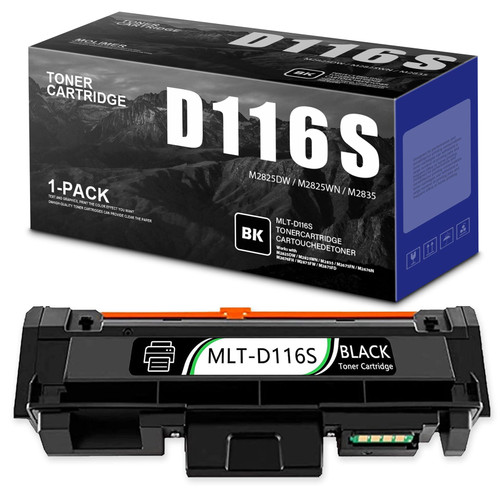 [1 Pack,Black] Compatible MLTD116S MLT-D116S Toner Cartridge Replacement for Samsung D116S M2825DW M2825WN M2835 M2675FN M2676FH M2875FD M2625 M2626 M2885FW M2876HN M288x Printer, Standard