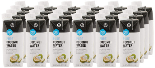 Amazon Brand - Happy Belly Coconut Water, 11.2 Fl oz (Pack of 24) Amazon Brand - Happy Belly Coconut Water, 11.2 Fl oz (Pack of 24)