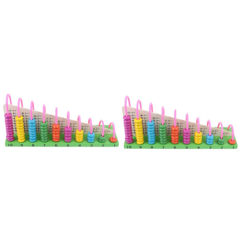 ibasenice 2pcs Abacus Toy Preschool Educational Toys Toy for Kids Toys for Kids Math Toy Kids Educational Toys Kids Abacus Kidcraft Playset Kids Playset Bamboo Child Computing Rack Puzzle