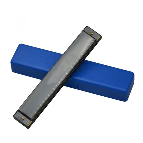 TEMKIN harmonica 24 Hole Polyphonic Harmonica In C Key For Adults To Play Musical Instruments Harmonica (Color : Bk)