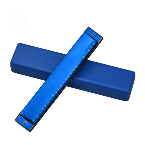 OUSIKA harmonica 24 Hole Polyphonic Harmonica In C Key For Adults To Play Musical Instruments Harmonica (Color : Onecolor)